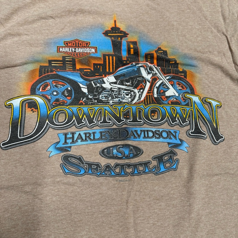 Harley-Davidson Tan Seattle Graphic Tee vintage